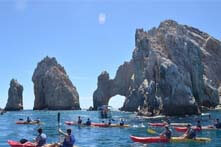 Los Cabos tour en kayak con fondo de cristal a los arcos y playa del amor