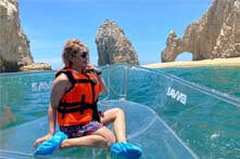 Tour en bote con fondo de cristal en Los Cabos